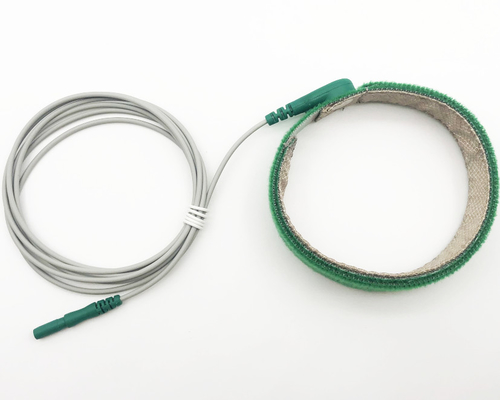 Électrode moulue réutilisable avec le câble de 1500mm et la ceinture instantanés de 450mm