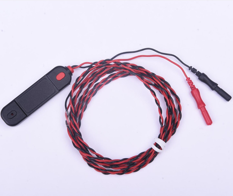 L'électrode noire de barre avec deux contacts convexes de disque de 9 millimètres a espacé 30mm à part