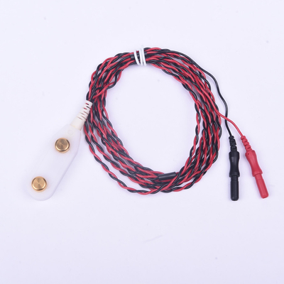La distance de l'électrode 25mm de barre d'enregistrement d'EMG a coloré blanc avec deux avances