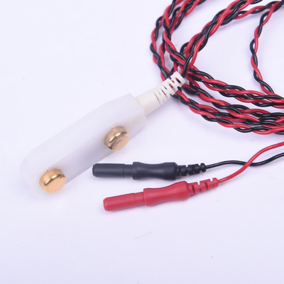 La distance de l'électrode 25mm de barre d'enregistrement d'EMG a coloré blanc avec deux avances
