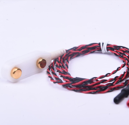 La distance de l'électrode 25mm de barre d'enregistrement d'EMG a coloré blanc avec deux avances