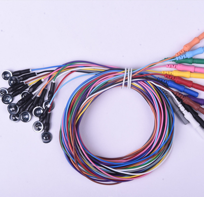 Électrode multicolore de tasse d'EEG avec des tasses du chlorure EEG de 10mm AgCL