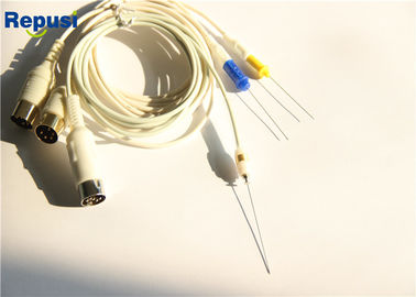 Câble du connecteur EMG de 5 bornes DIN, câble protégé pour l'électrode d'aiguille de Concertric