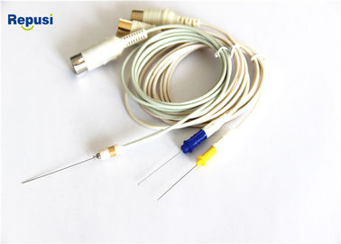 Câble du connecteur EMG de 5 bornes DIN, câble protégé pour l'électrode d'aiguille de Concertric