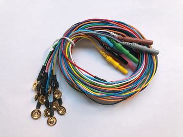 Or réutilisable d'électrode de tasse de REPUSI EEG plaqué avec 12 clors