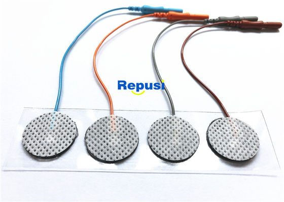 4 électrodes extérieures jetables du capteur EMG de DISQUES AG AgCl avec le fil de 10cm