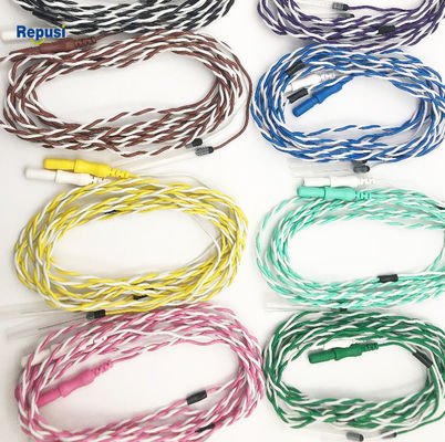 Électrodes stériles jetables colorées d'aiguille du fil EMG Subdermal de torsion
