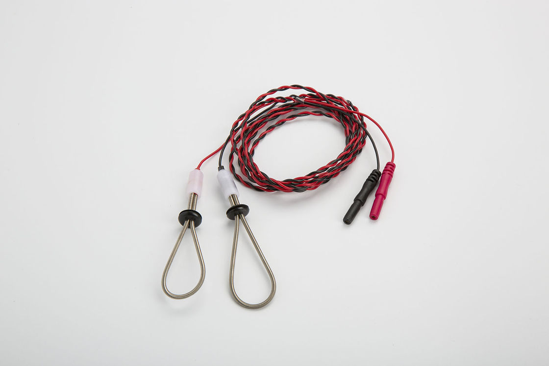 Rouge sensoriel de blanc de twisted pair d'électrode de boucle de doigt du représentant -1.5R Resusable EMG